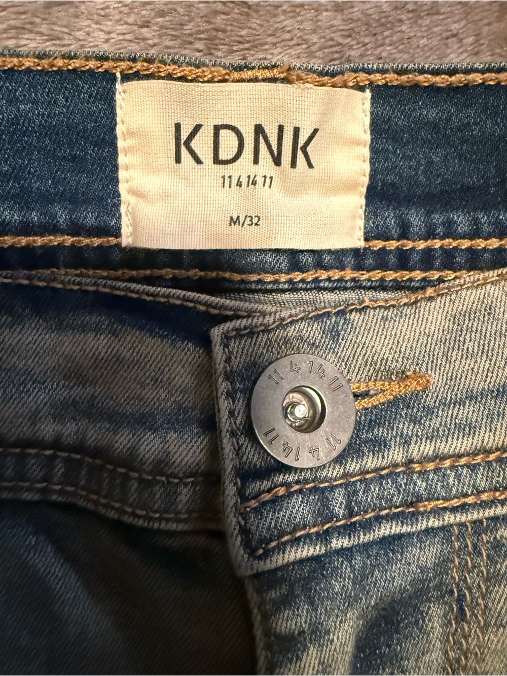 KDNK Light Blue Distressed Skinny Jeans for Men - Picture 5 of 5